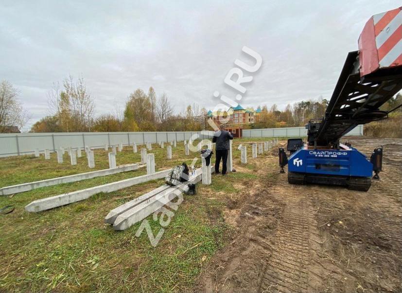 Забивка свай в Куровском 3 - Забивка свай под одноэтажный дом из газоблоков г.Куровское