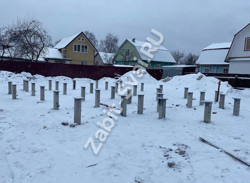 Забивка свай зимой 2021 года 4 - Забивка свай под каркасный дом зимой г.Орехово-Зуево
