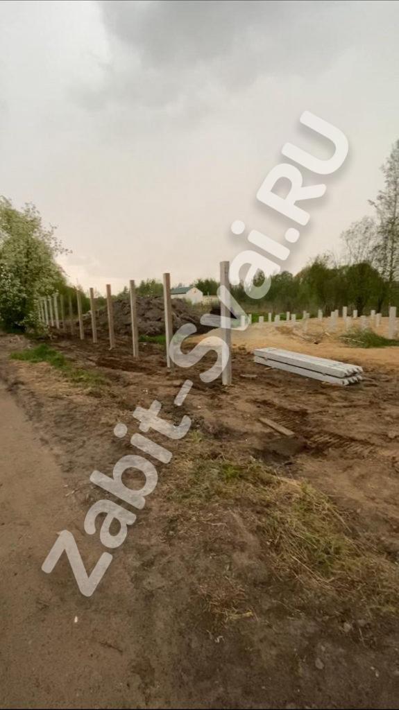 Забивка свай под забор 2 575x1024 - Забивка свай под забор д. Дровосеки