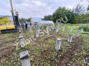 Сваи для дома из бревна под ключ  г. Киржач