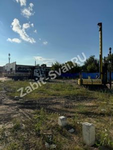 Установка  жб свай с.40.20 для ангара метало конструкций г.Орехово-Зуево